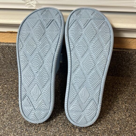 Chaco Summer Sandals Women's Size 11 Flats Slip On Blue Rubber Synthetic Slides - Picture 9 of 11